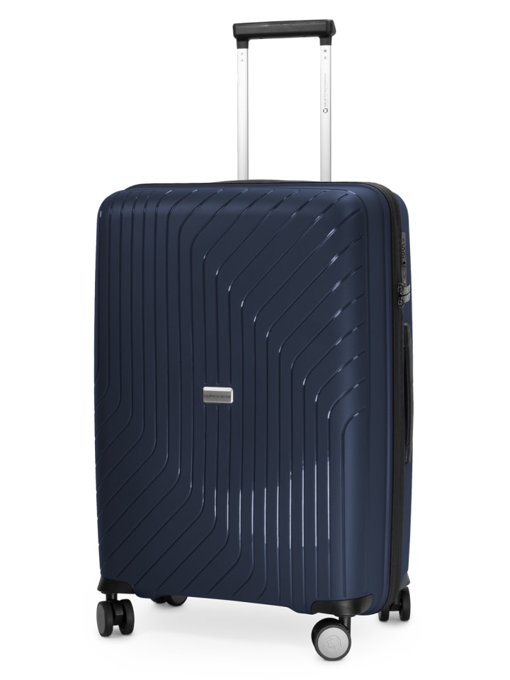 TXL - Koffer Check-In Reisekoffer Trolley Aufgabegepäck TSA 73 L in Dunkelblau