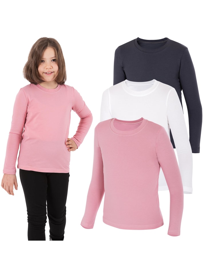 3er Set Langarmshirts - Basics - Mehrfarbig
