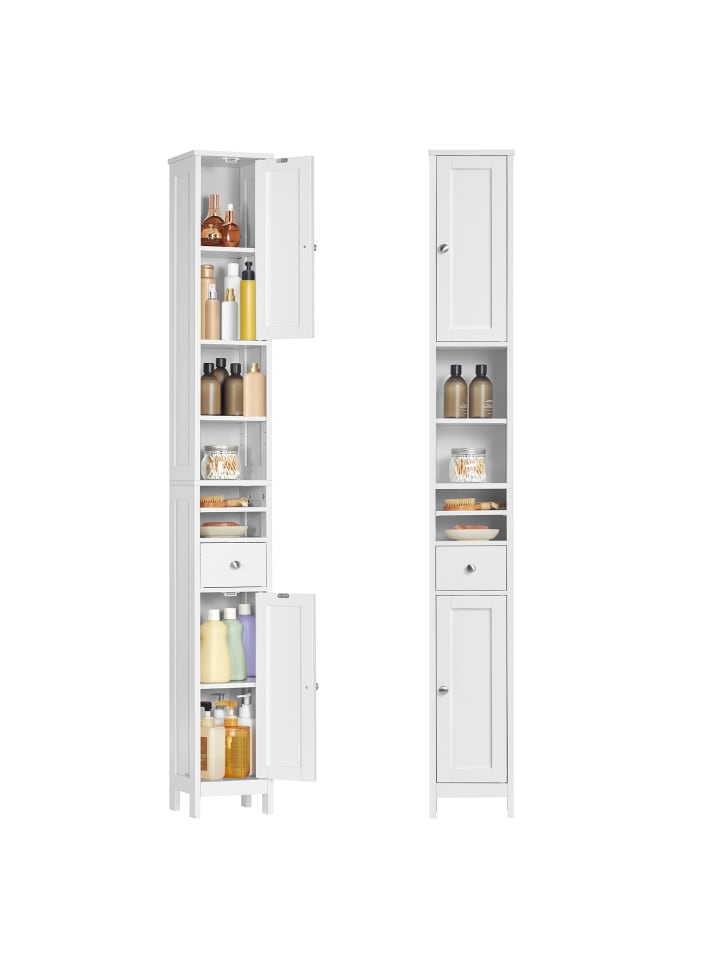 Badschrank in Weiß - (B)21.4 x (H)180 x (T)19.5 cm