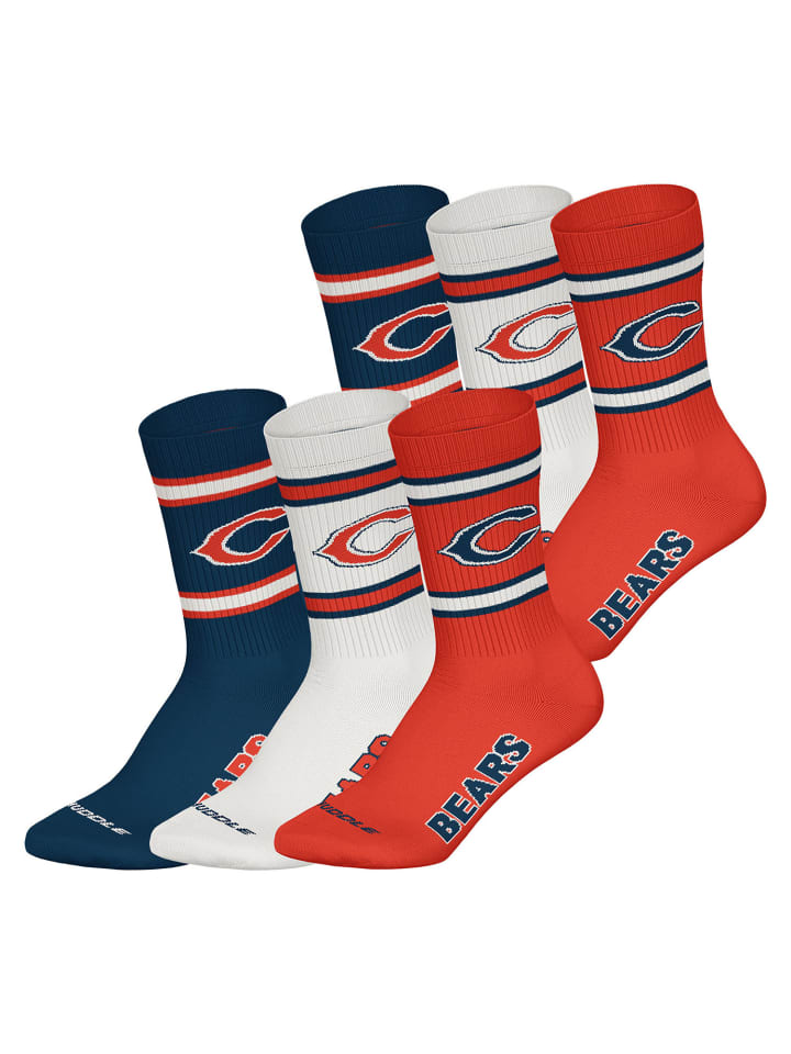 Freizeitsocken Chicago Bears Crew in WHT/ORG/NNY