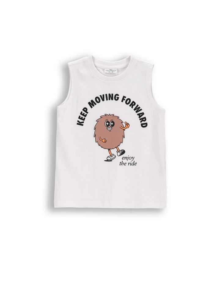 Ärmelloses shirt in weiß