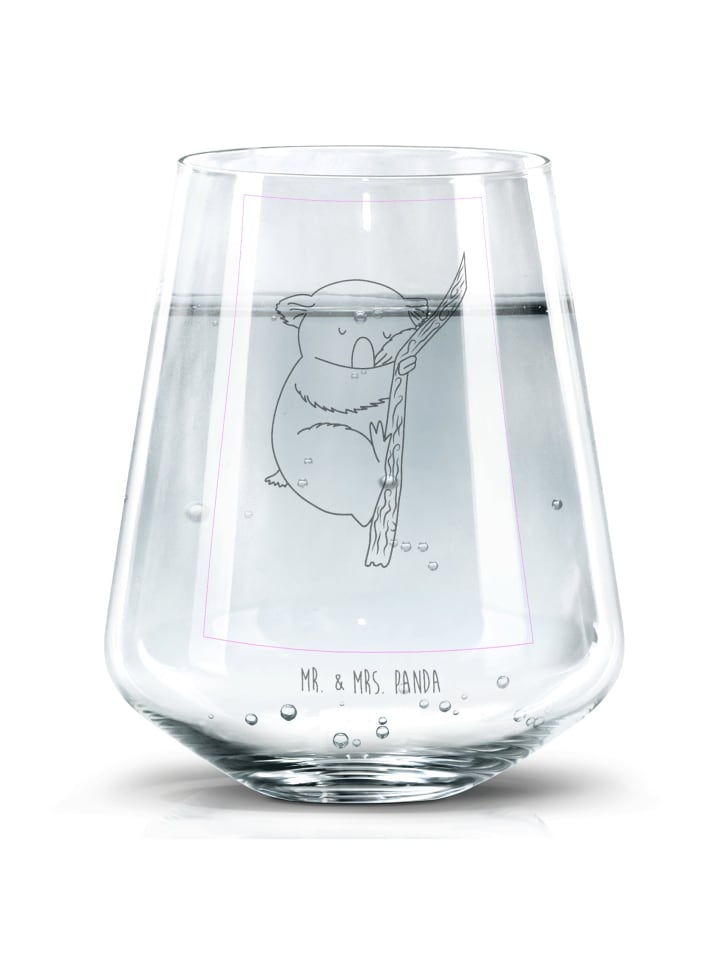 Glas Koalabär ohne Spruch in Transparent