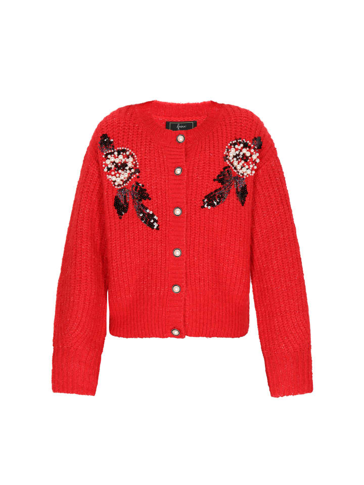 Women Cardigan in red
