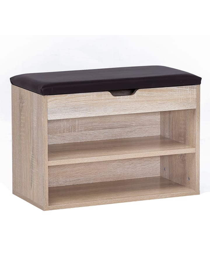 Schuhschrank in Braun / Spanplatte / 60x30x40