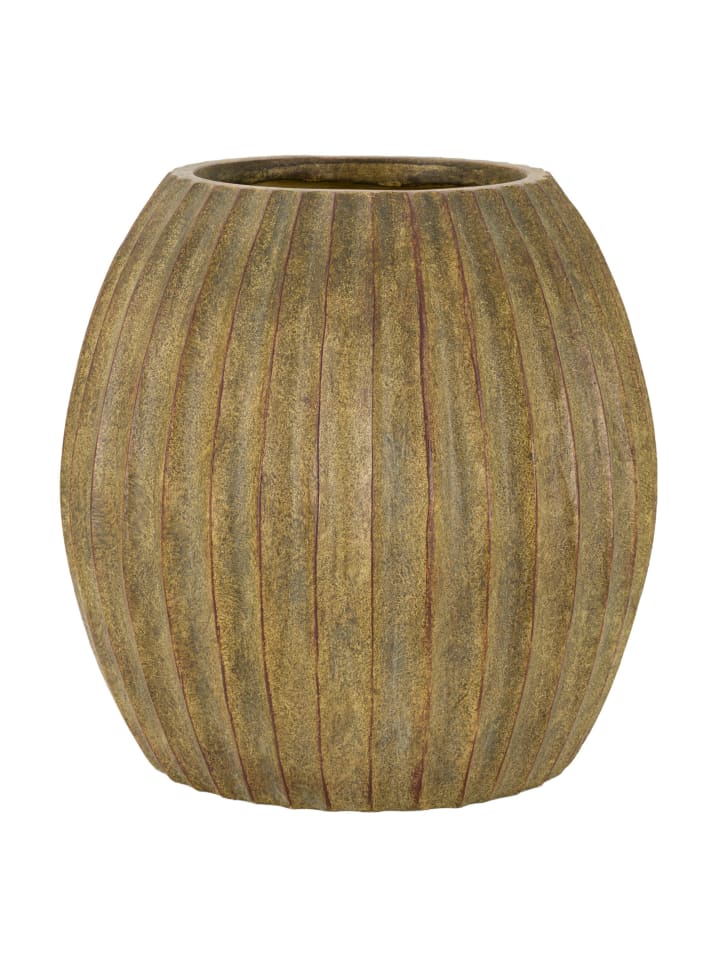 Schmutziggrüne Magnesiumvase, ø 32 x 32,5 cm