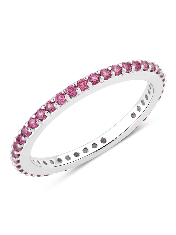 Ring aus Sterling Silber mit Rhodolit in silber