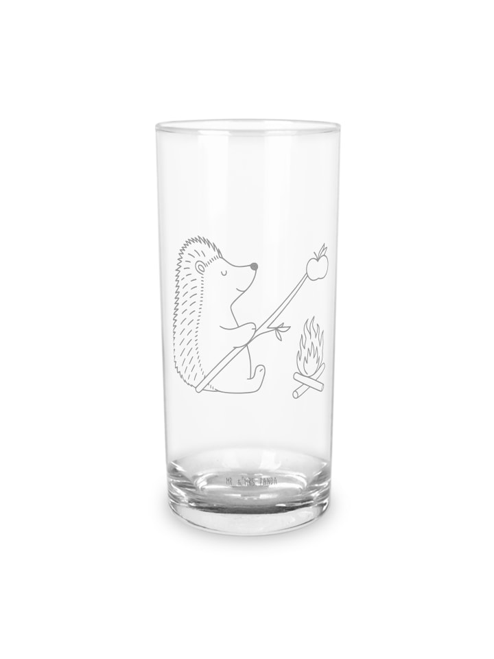 Longdrinkglas Igel Grillen ohne Spruch in Transparent