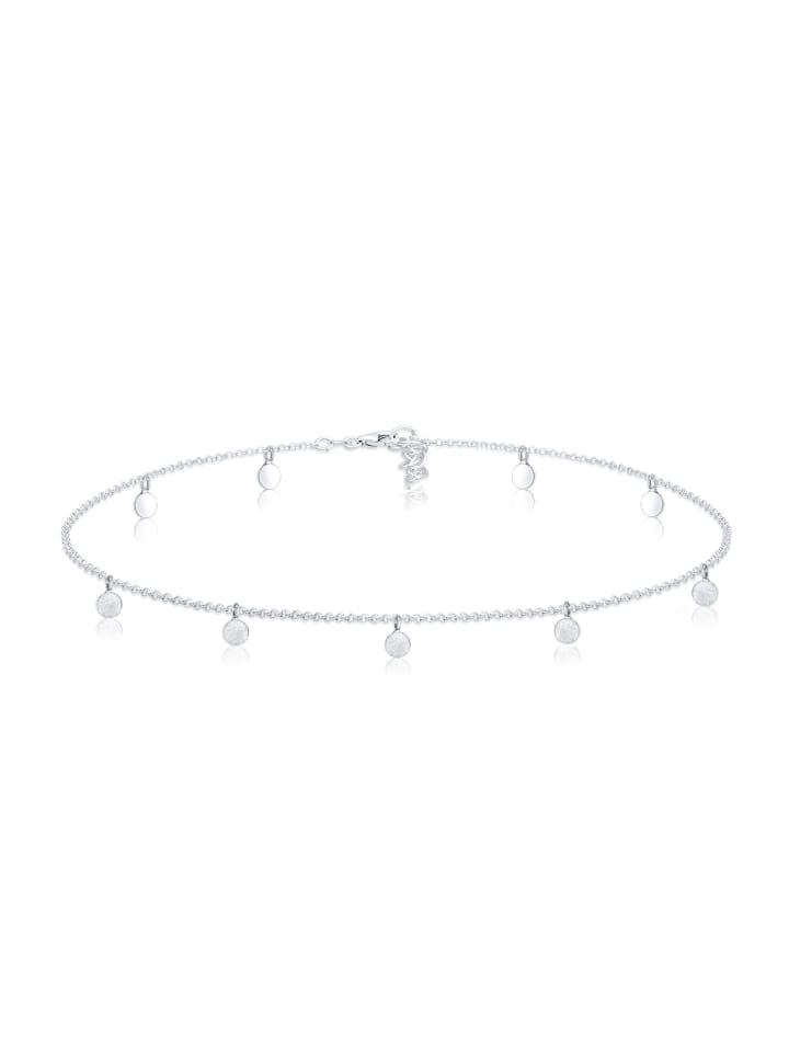 Halskette 925 Sterling Silber Geo, Kreis in Silber