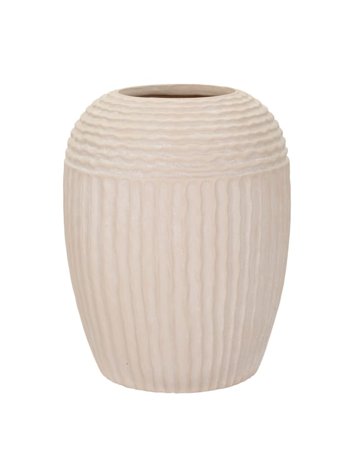 Cremefarbene Magnesiumvase, ø 30 x 38,5 cm