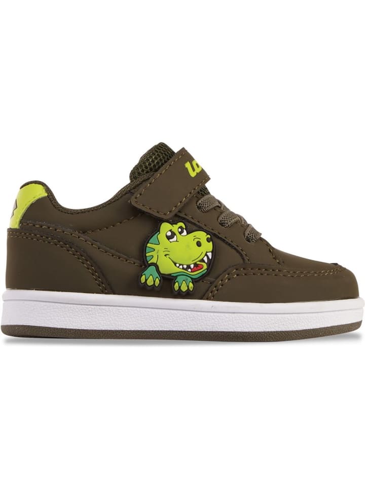 Kinder Sneaker "Animol " in Olive/Lime