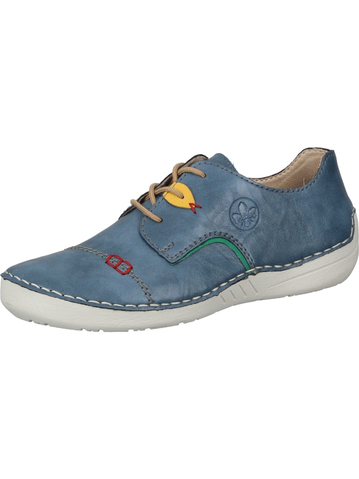 Schnürschuhe in royal/smaragd/gelb