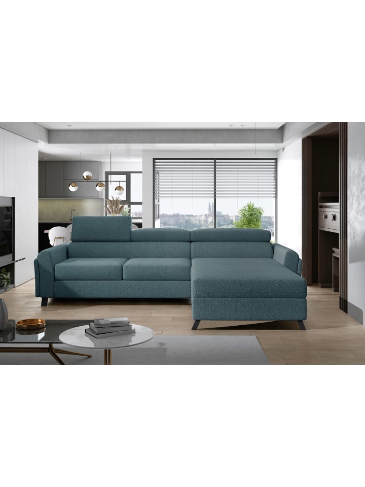 Mariam Recamiere Rechts in Blau - (L) 200 x (B) 288 x (H) 92 cm