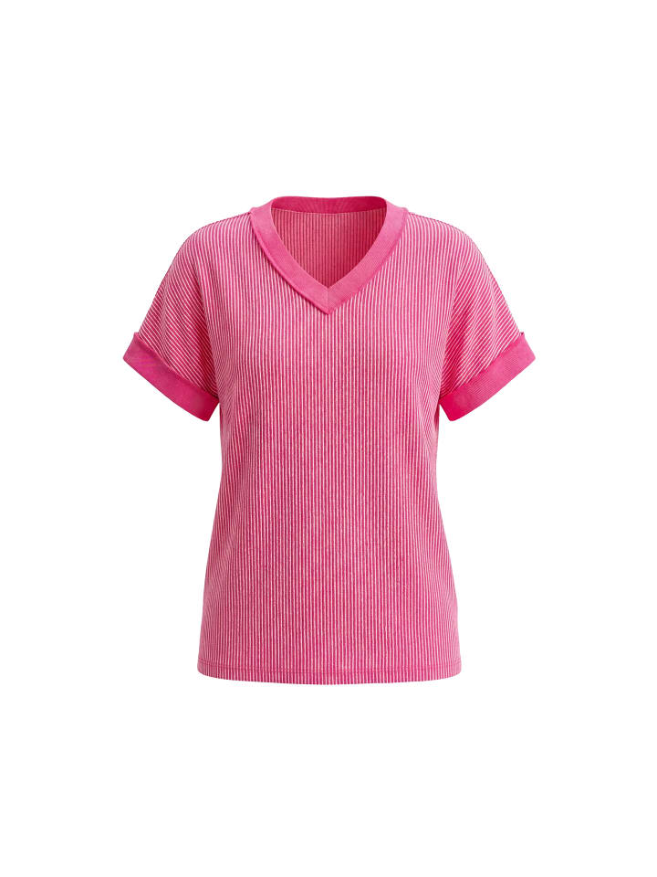 Women T-Shirt in Rose Red