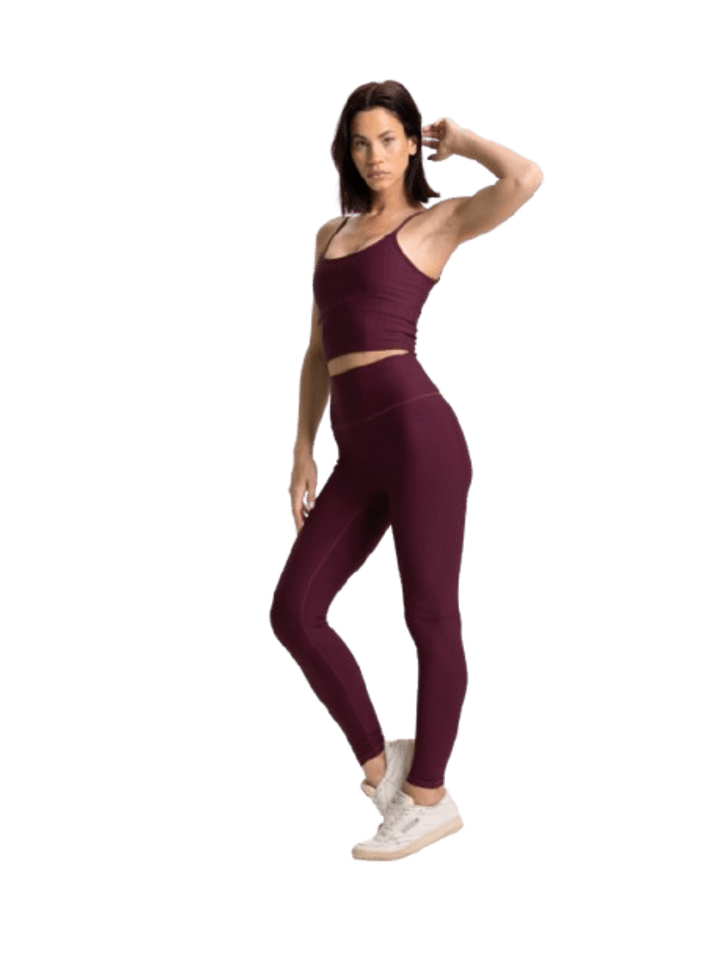Legging Lotus in Bordeaux