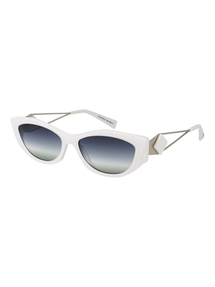 Frauen Sonnenbrille Oval Weiß