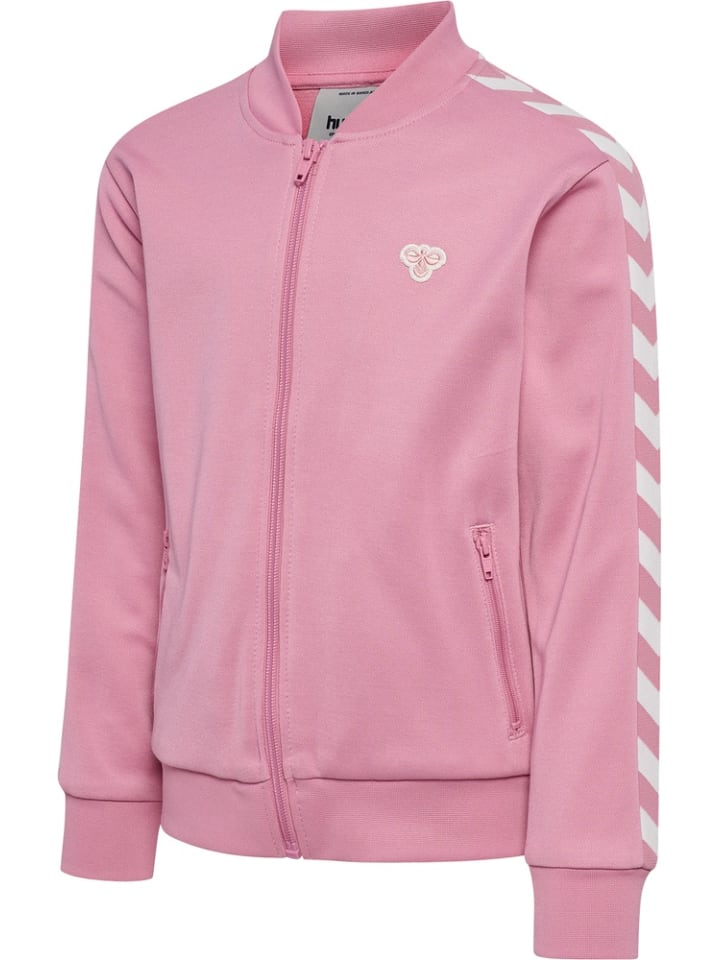 Kinder Trainingsjacke "Hmljr Archive Reg Poly Zip Jacket" in Rosa