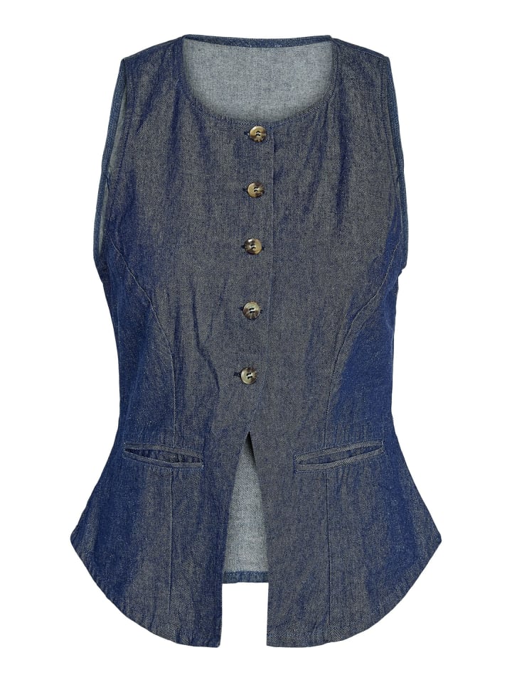 Weste in Dark Blue Denim1