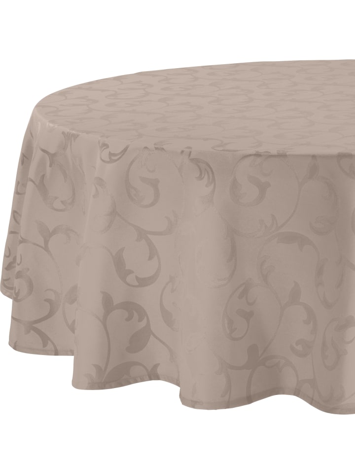 Jacquard Tischdecke Greven in cappuccino