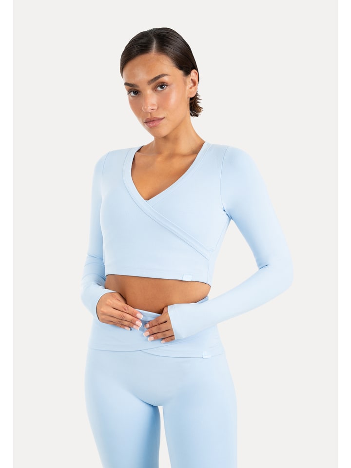 Crop Longsleeve Niora in Hellblau