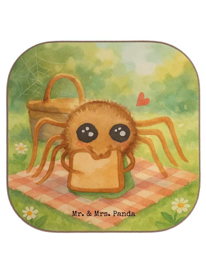 Untersetzer Spinne Agathe Sandwich Design ohne ... in Weiß