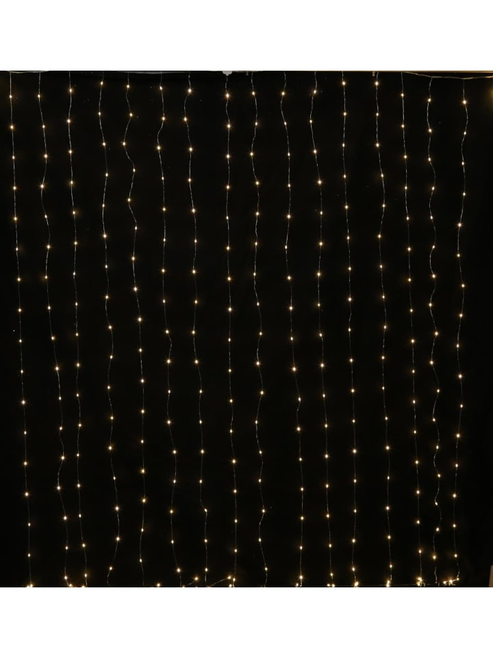 LED Lichtervorhang Draht 10 Stränge 0,9x1m in silber