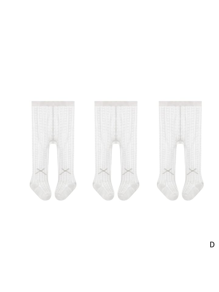 Baby Sommer Netzstrumpfhose mit Schleife in Weiß D