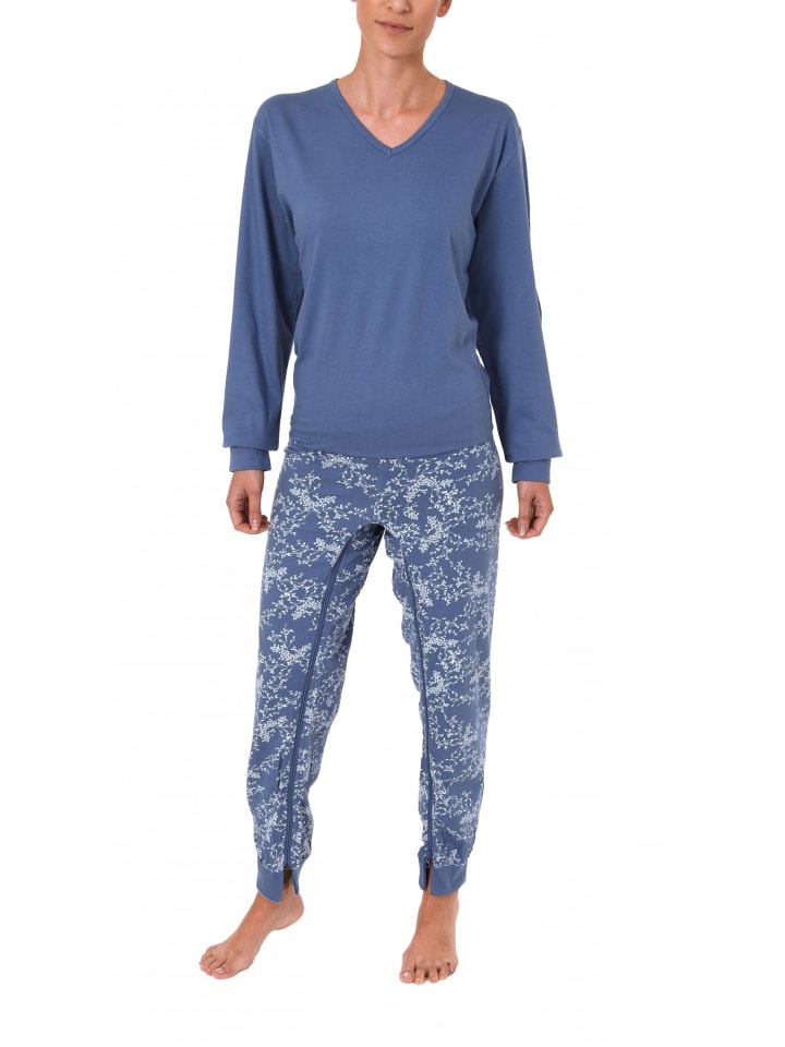 Pflegeoverall langarm Reissverschluss - 15977 in blau
