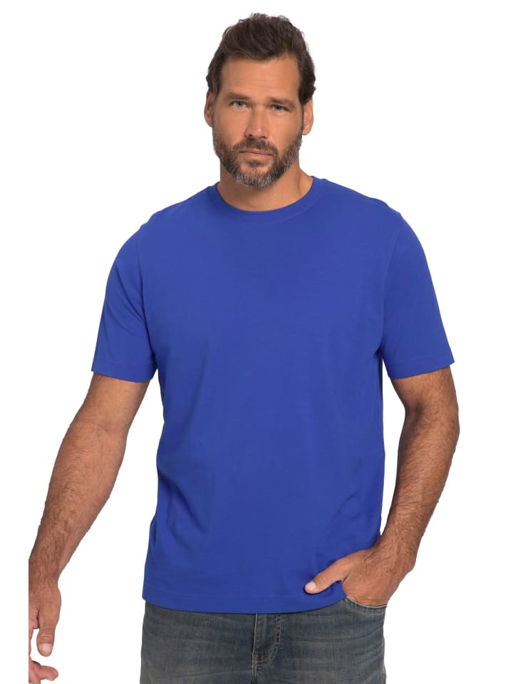 Kurzarm T-Shirt in kobaltblau