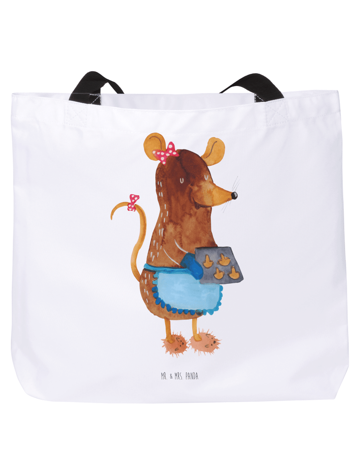 Beuteltasche Maus Kekse ohne Spruch in Weiß