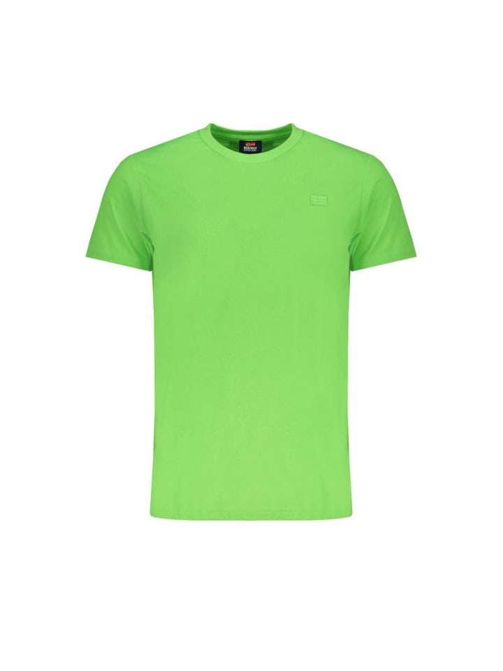 Grün Baumwolle Herren T-Shirt