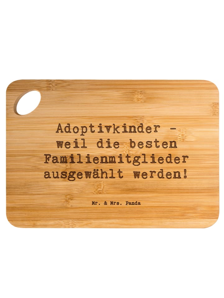 Frühstücksbrett Spruch Adoptivkind Auswahl mit ... in Braun
