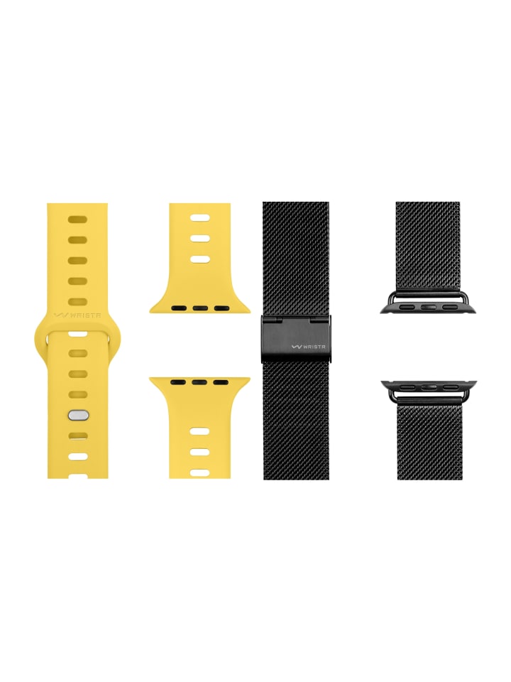 Smartwatch-Armband (2-tlg. Set) Milanese-Nova in Schwarz / Zitrus