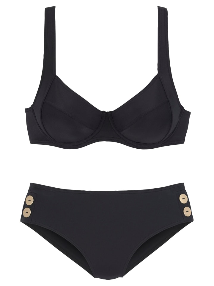 Bügel-Bikini in schwarz