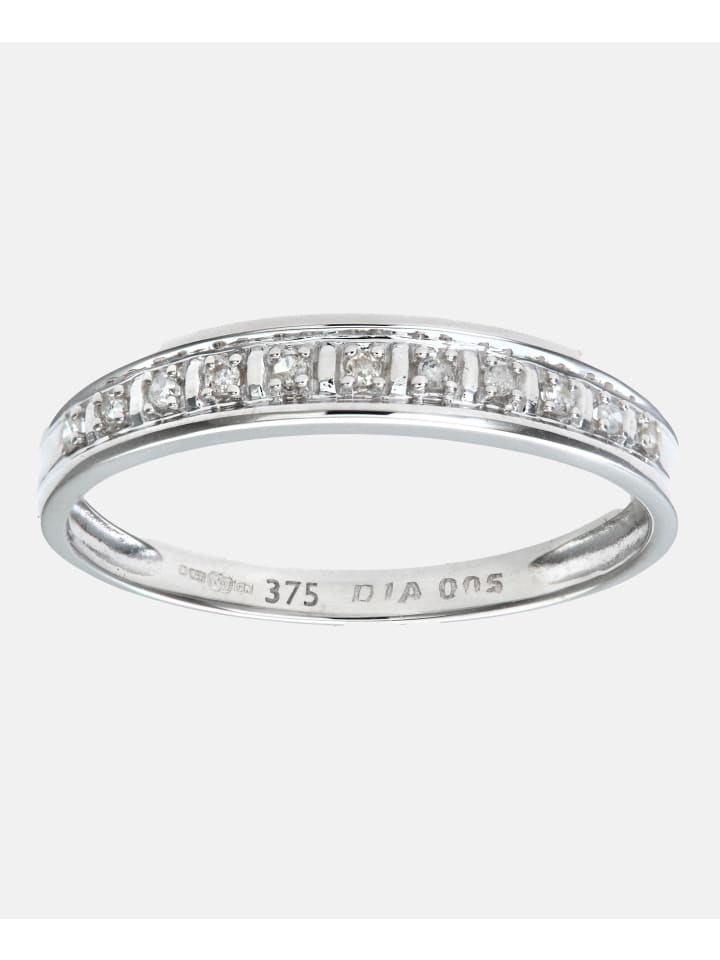 Eternity-Ring aus 375 Weißgold mit Diamant