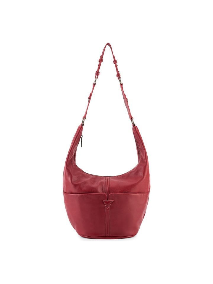 Already Yours Schultertasche Leder 45 cm deep red
