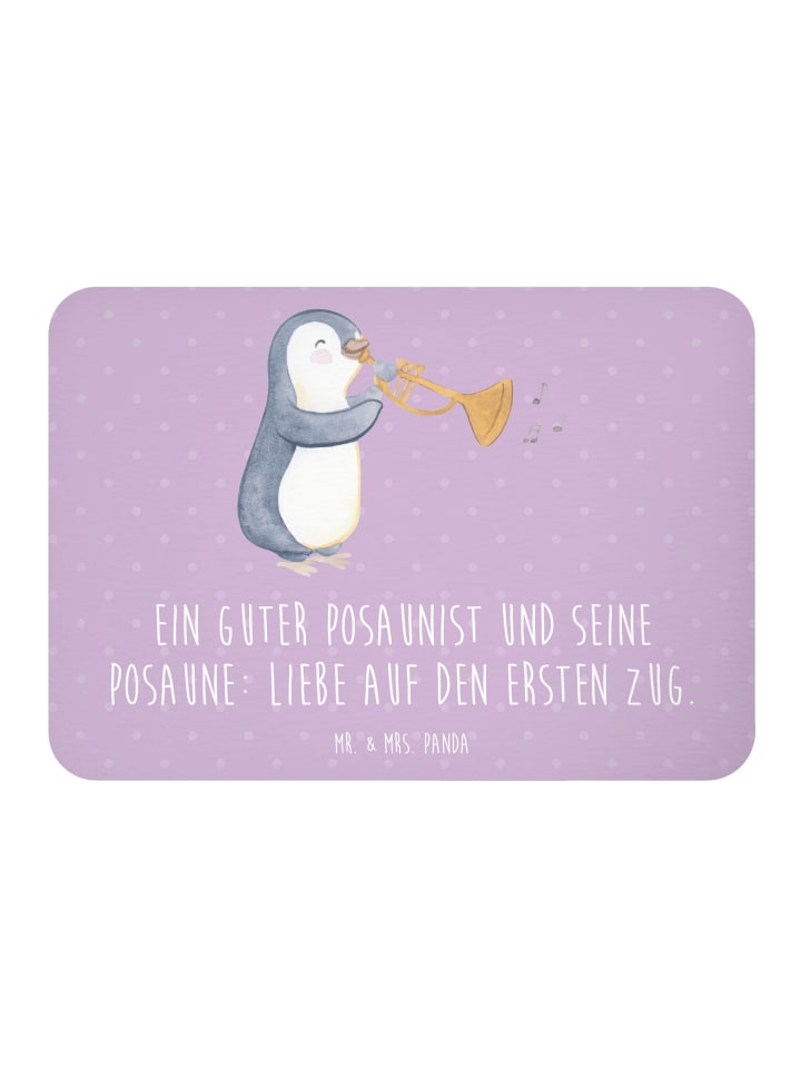 Magnet Posaune Liebe mit Spruch in Lavendeltraum