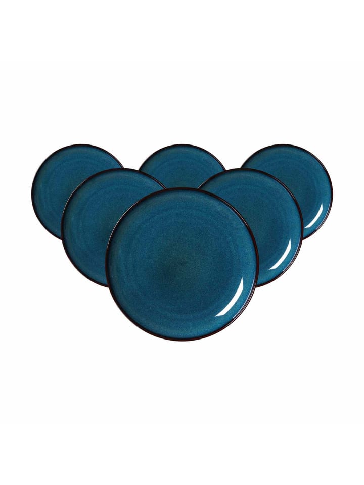 6er Set Dessertteller Bali in ø 20,5 cm in blau