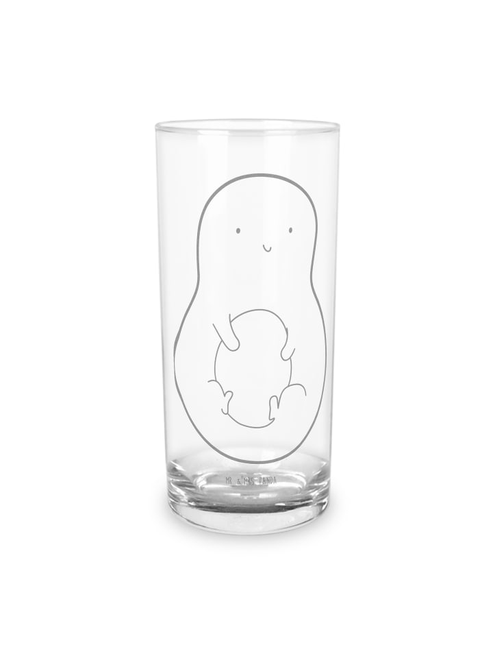Blümchentailglas Avocado Kern ohne Spruch in Transparent