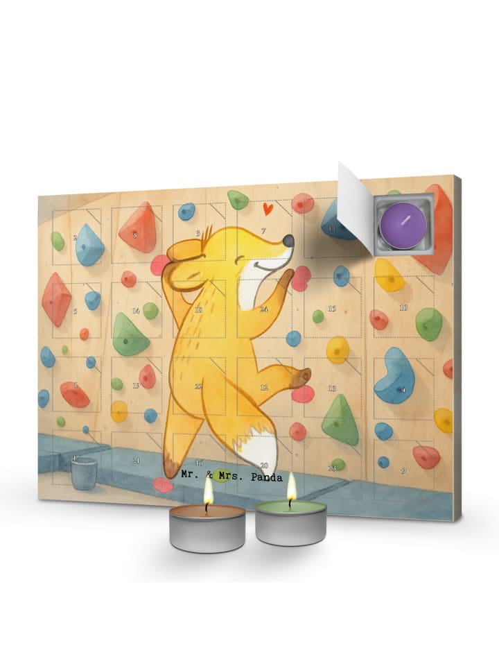 Adventskalender Fuchs Bouldern Design ohne Spruch in Weiß