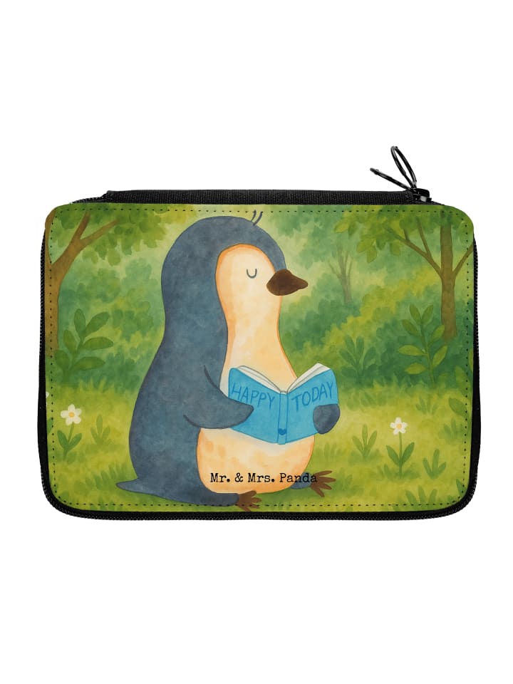 Mäppchen Pinguin Buch Design ohne Spruch in Weiß