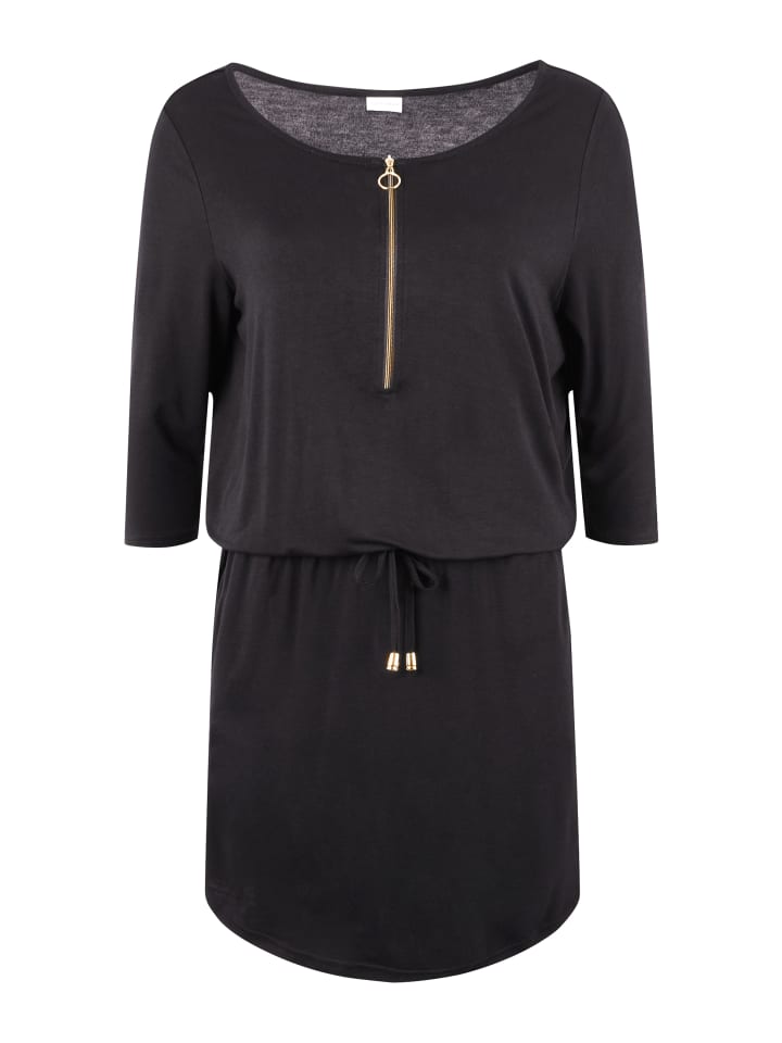 Jerseykleid in schwarz