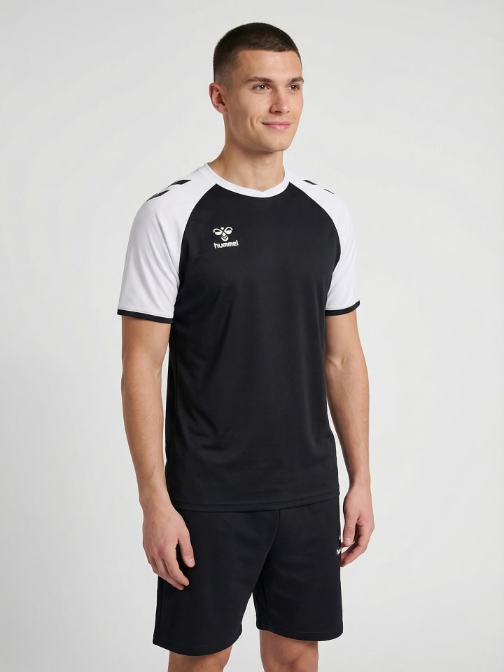 T-Shirt Raglanärmel Hmlmatch Erwachsene in BLACK/WHITE
