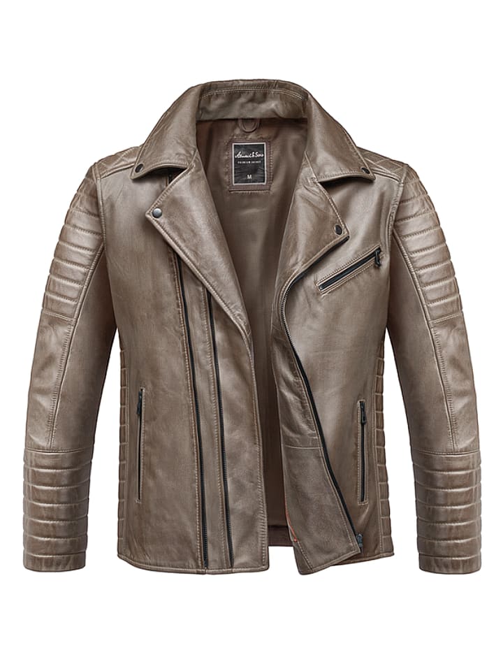 Lederjacke AMHERST in Grau
