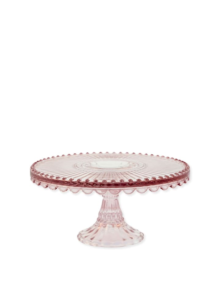 Tortenplatte Kuchenplatte aus Glas Alice in pale pink