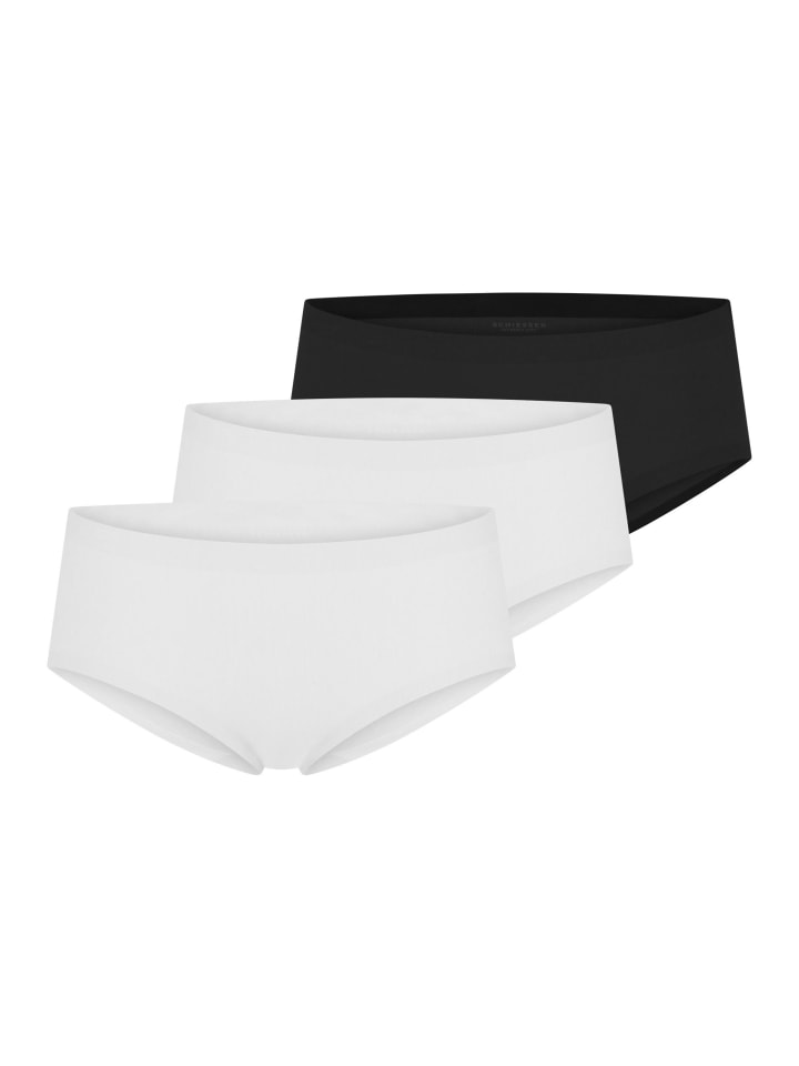 Panty Invisible Cotton in Weiß / schwarz