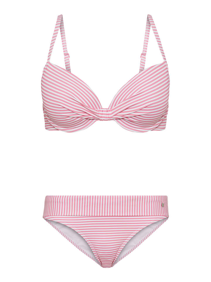 Bügel-Bikini in rosé-weiß