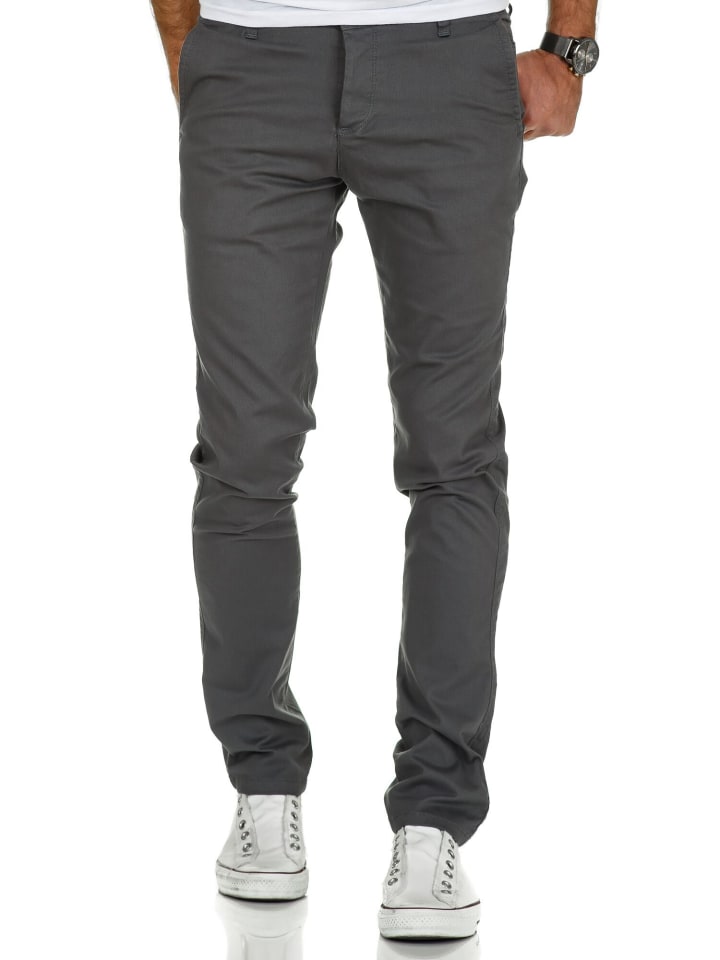 Slim Chino SERGINO in Dunkelgrau