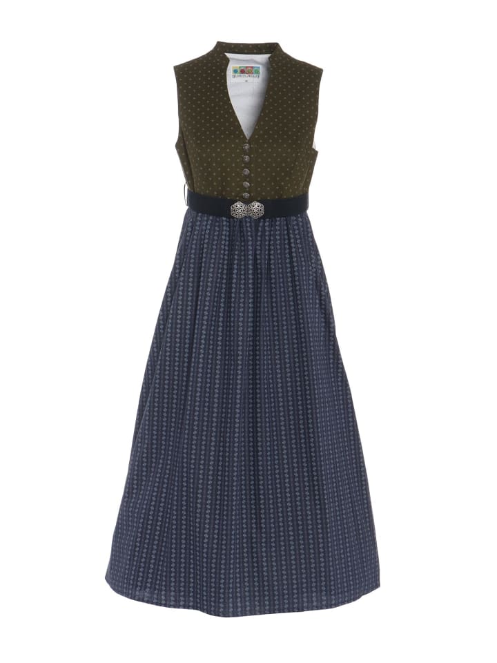 Umstandsdirndl mit V-Ausschnitt und Gürtel
