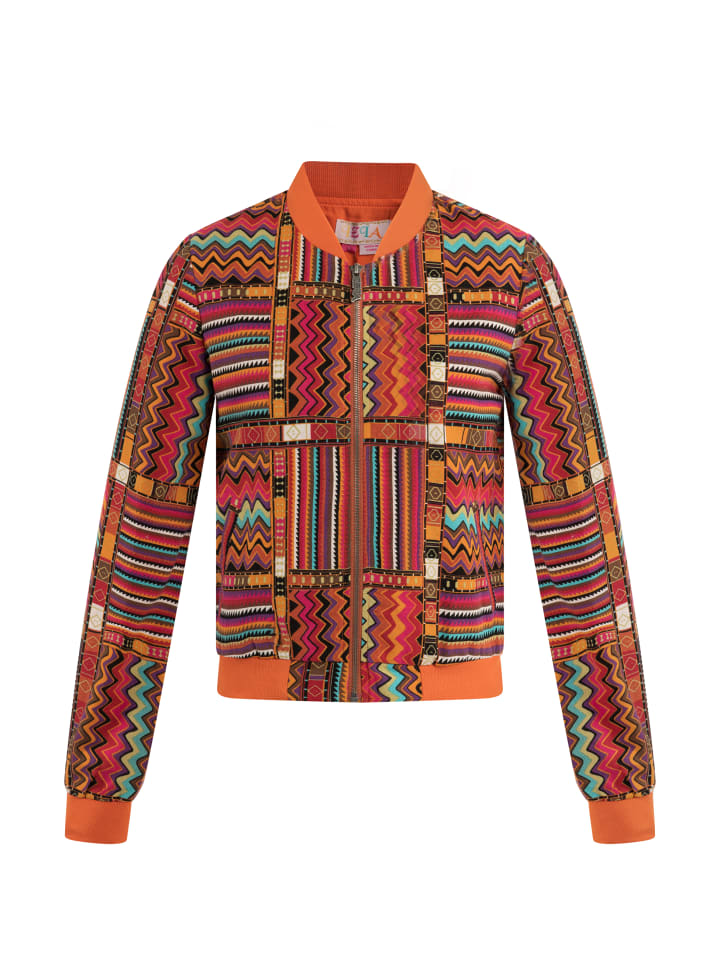 Damen Blouson in Orange Mehrfarbig