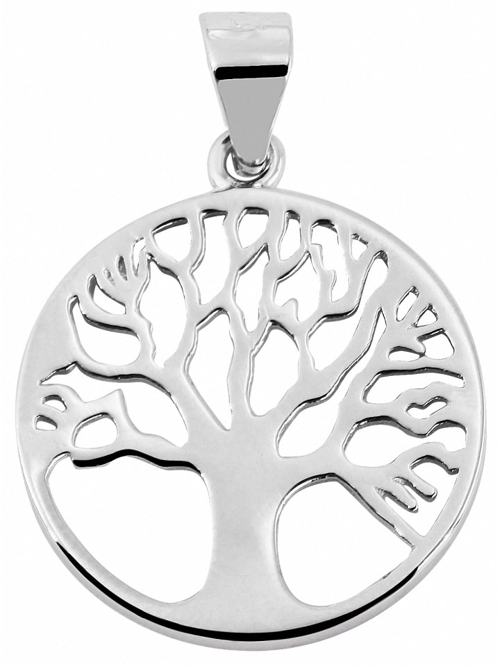 Damen Anhänger Lebensbaum aus 925 Silber in silber
